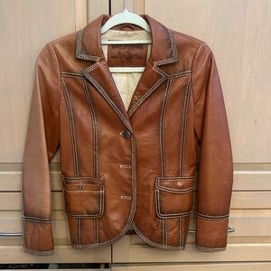 Beautiful crafted super soft leather True religion jacket size extra small